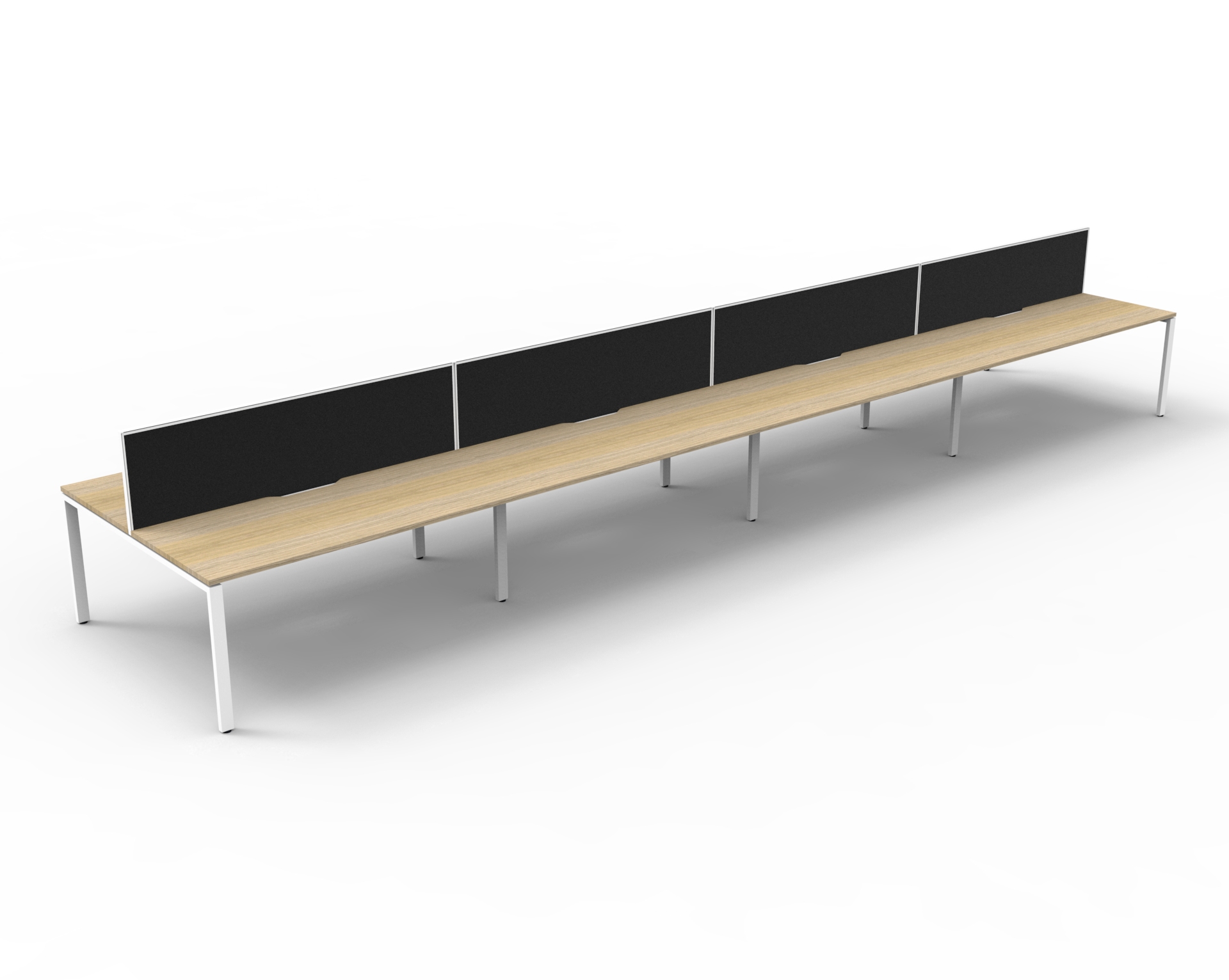 Profile 8 Person Double Sided Workstation - With Screen